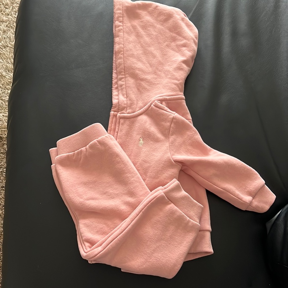 Two piece jogger set for little girls